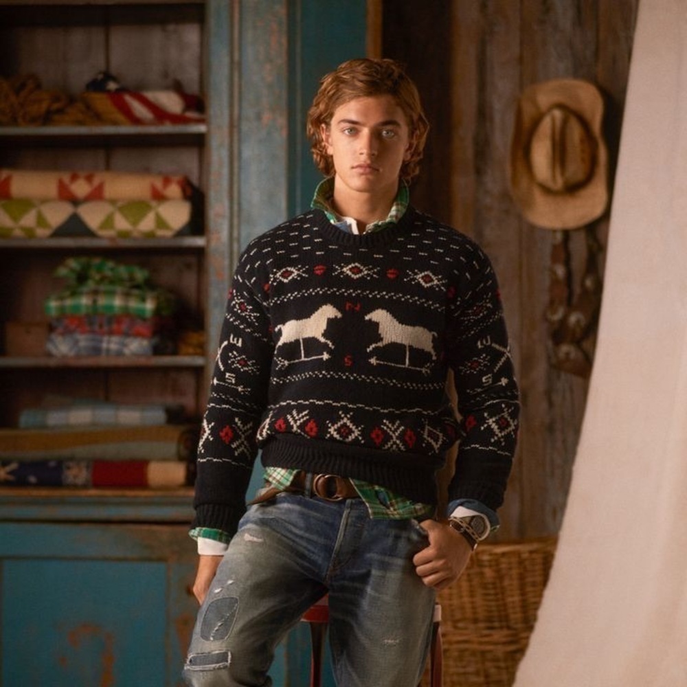 Polo Ralph Lauren Weather Vane Wool-Silk Sweater - Picture 2 of 7